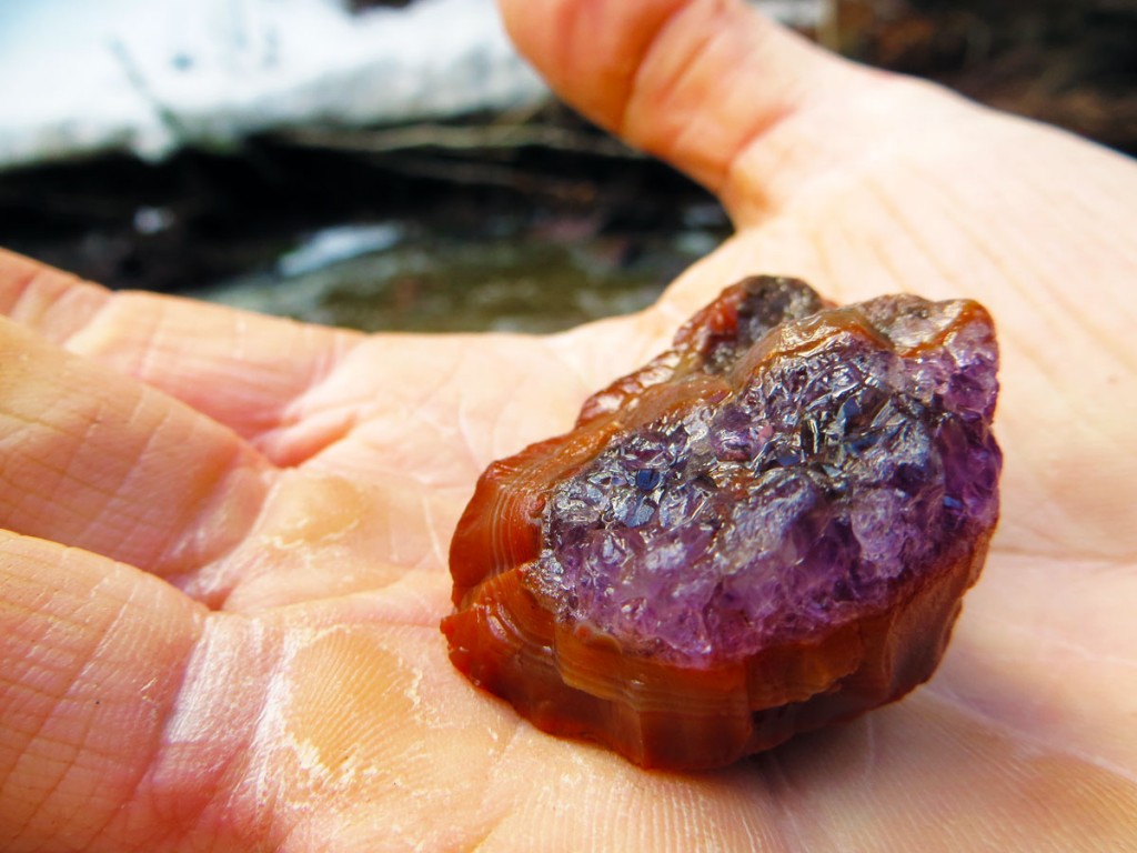 Lake Superior Agate With Amethyst Big Kype