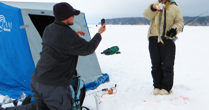 A Weekend Ice Fishing on Lake Superior | Big Kype