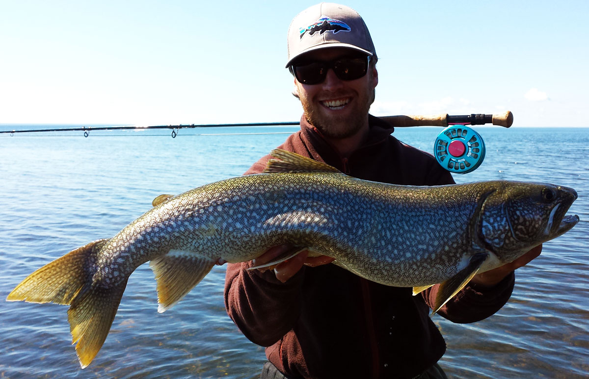 Fly Fishing Shallow Water Lake Trout - Big Kype